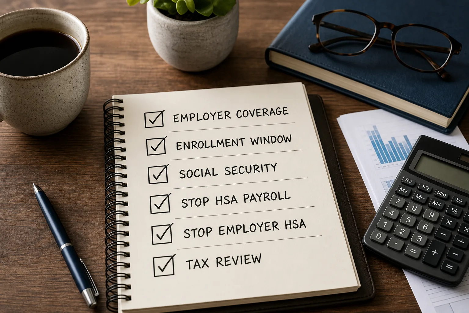 Checklist for coordinating employer coverage, Medicare enrollment, Social Security and HSA payroll contributions