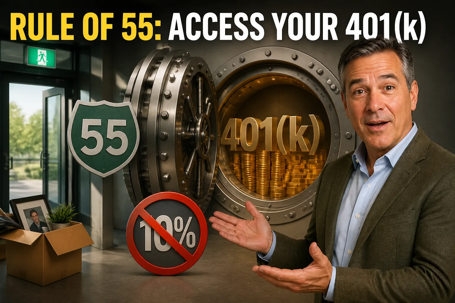 Daniel introducing the Rule of 55 for accessing a workplace 401(k) after leaving a job