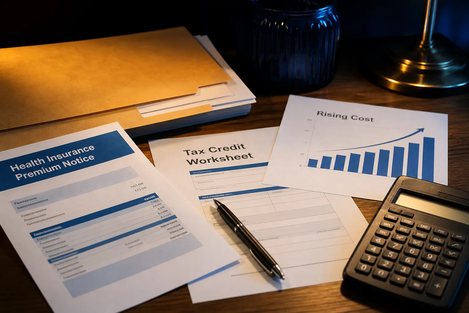 Health insurance premium notice compared with tax-credit and household-income documents