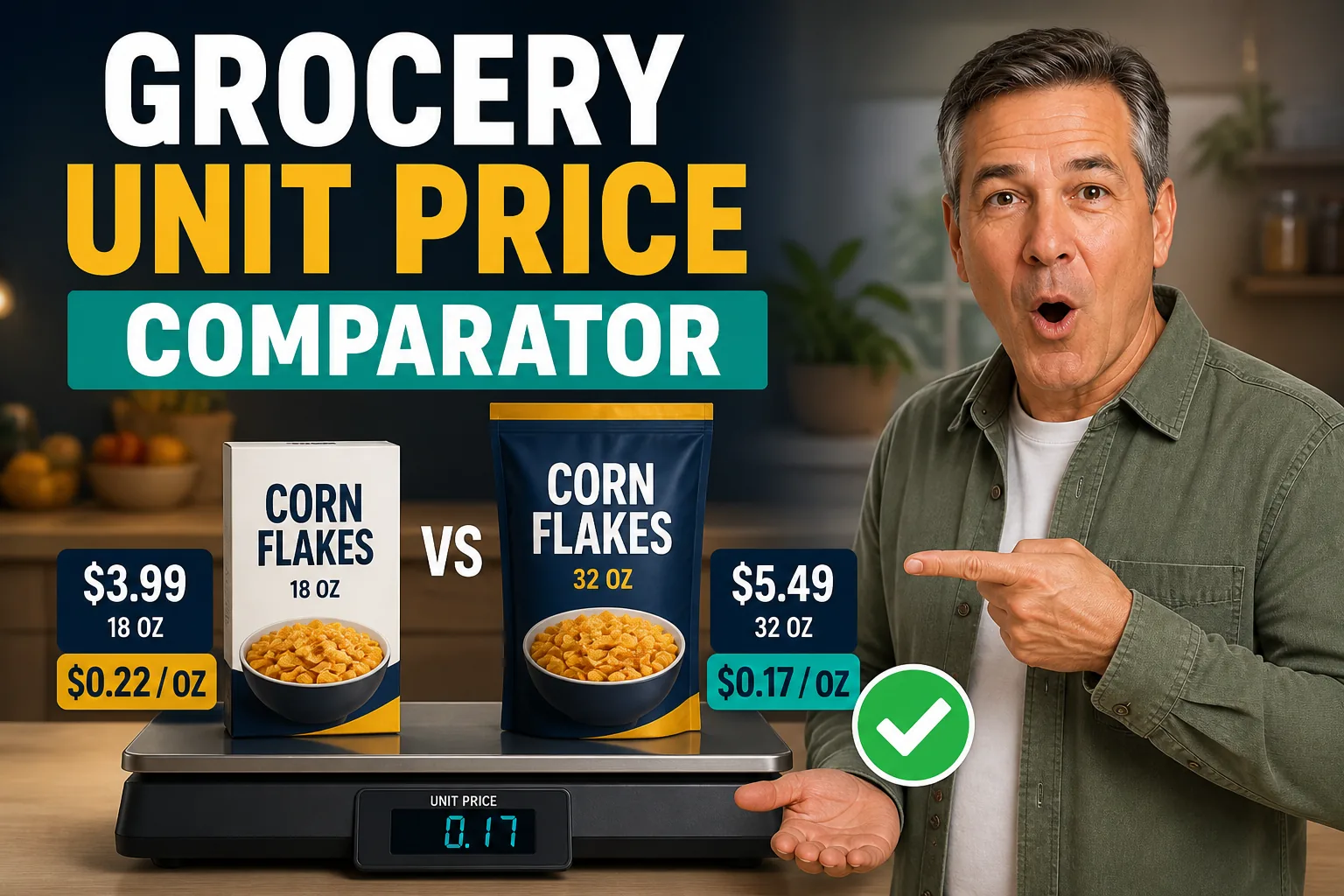 Daniel presents a grocery unit price comparator that finds the cheaper option across different package sizes
